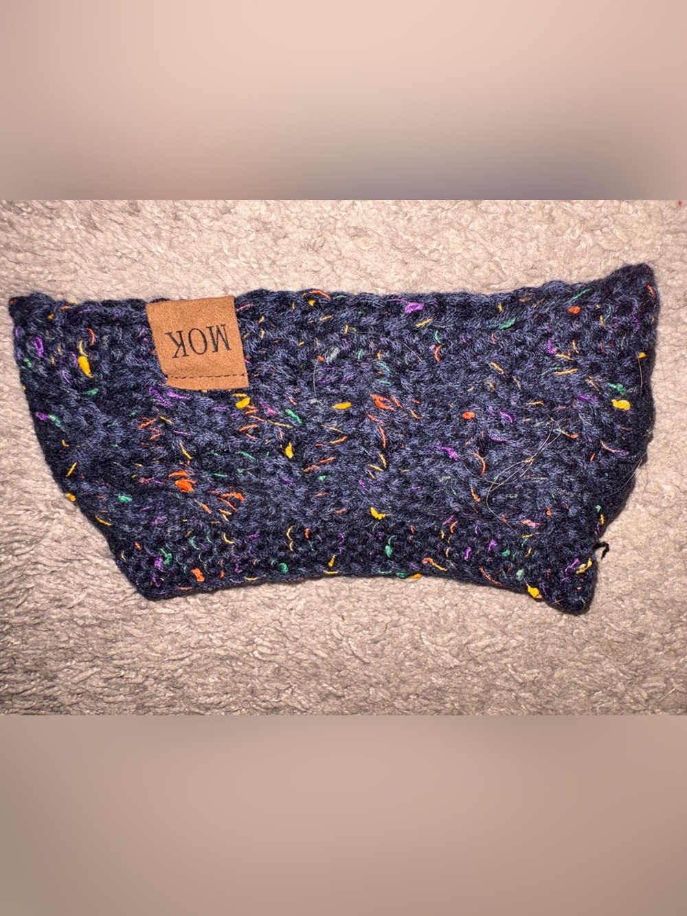 MOK Knit Headband in Speckled Navy